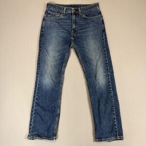 Levi's 505 Jeans Mens 33x30 Blue Denim Straight Leg Regular Fit